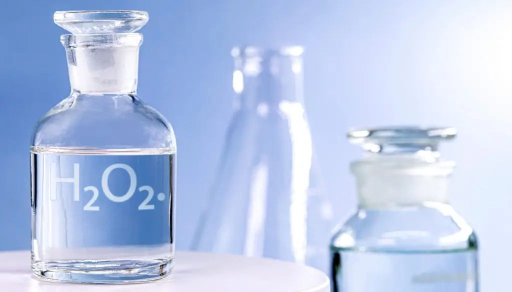 Hydrogen Peroxide in Beakers