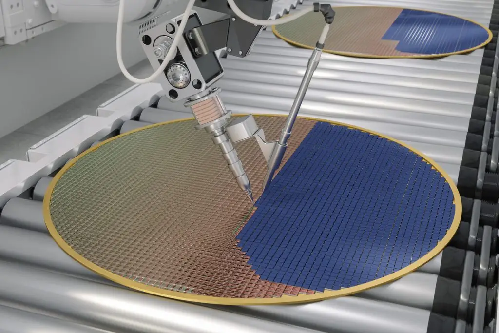 Copper on Semiconductor Wafer